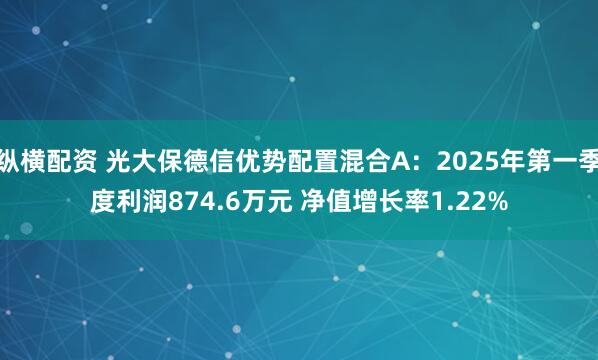 纵横配资 光大保德信优势配置混合A：2025年第一季度利润874.6万元 净值增长率1.22%
