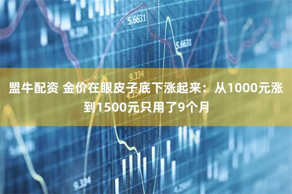 盟牛配资 金价在眼皮子底下涨起来：从1000元涨到1500元只用了9个月