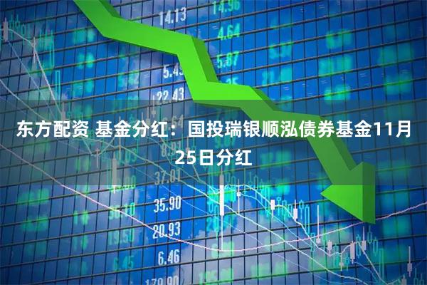 东方配资 基金分红:国投瑞银顺泓债券基金11月25日分红
